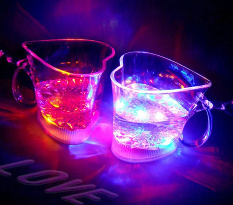 Factory Customized Luminous Glass Led Glowing Water Sensor Cold Light