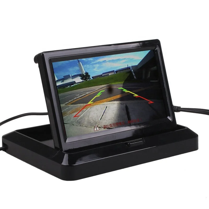 IPoster 5" Touch Screen Foldable Car Rear View Monitor for 12V Car