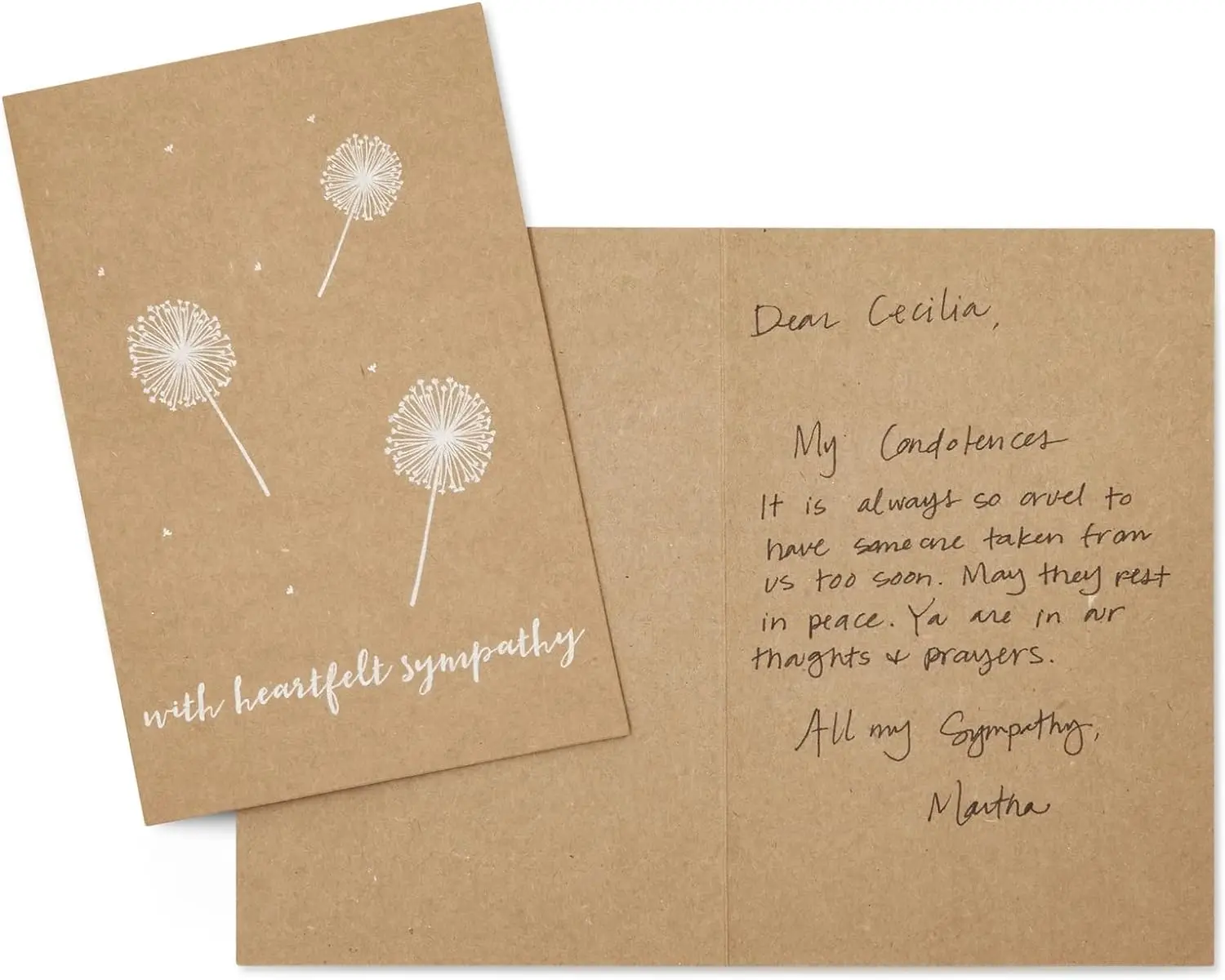 Sympathy Cards Bulk With Envelopes Kraft Paper Condolence Cards For ...