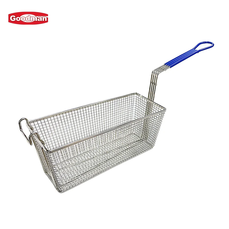 Commercial kitchen colanders strainers chips wire mesh frying baskets stainless steel fryer basket