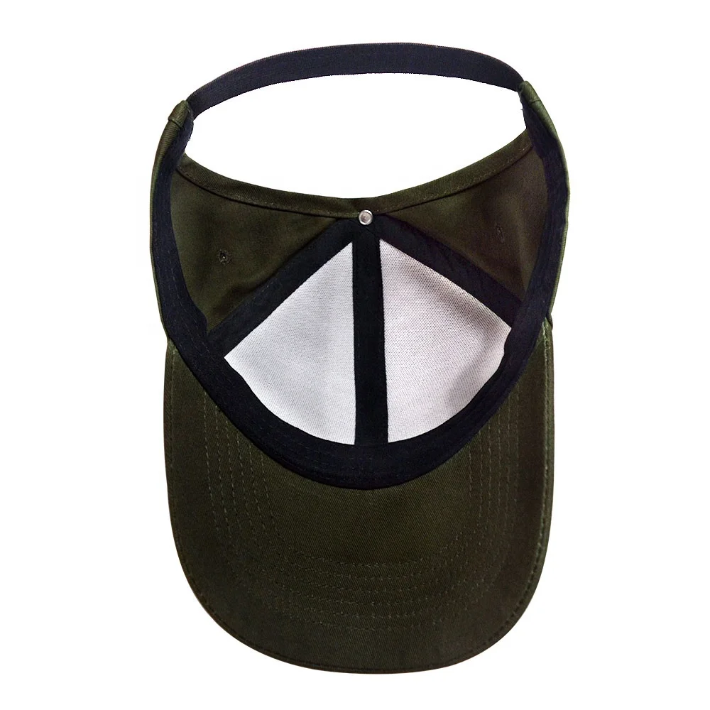 Индивидуальные женские шапки для конского хвоста вышитые на заказ армейского зеленого открывающиеся сзади с конским хвостом девочек длинными