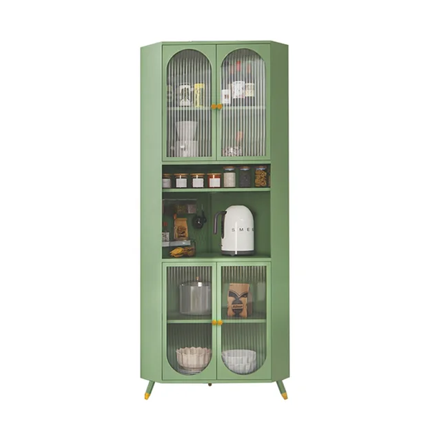 Modern Home Multifunctional Storage Cabinet Furniture Steel Metal Corner Cabinet