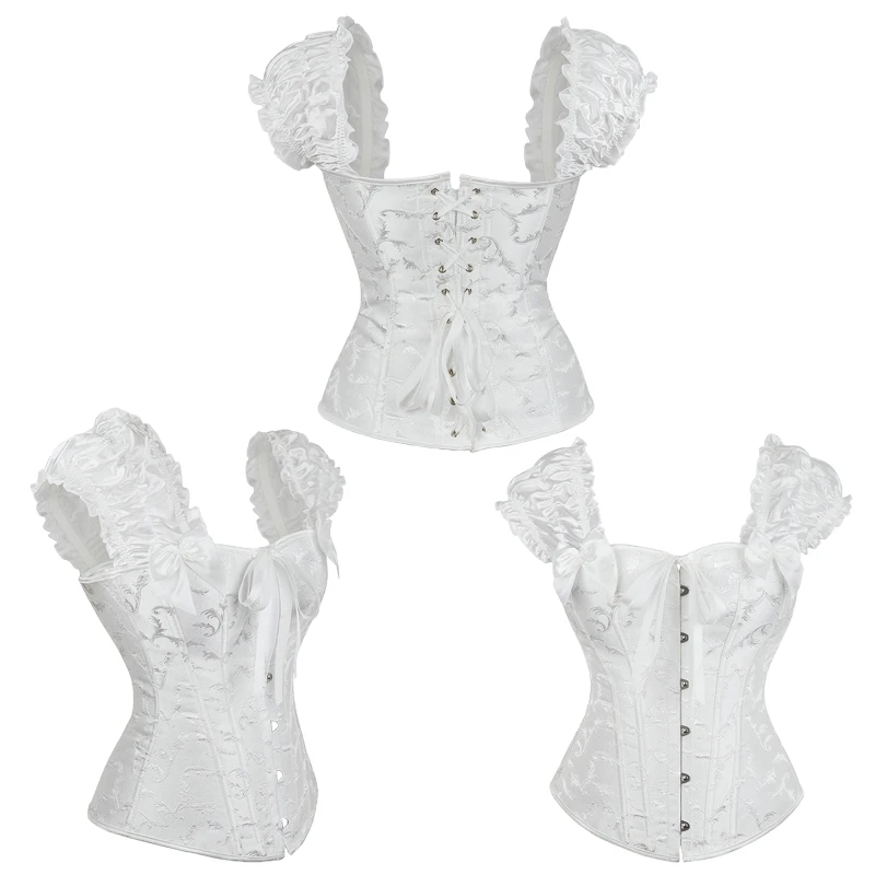 Costume Sexy Party Overbust Bustiers Cheap Locking Waist Training Corsets Wholesale Plus Size