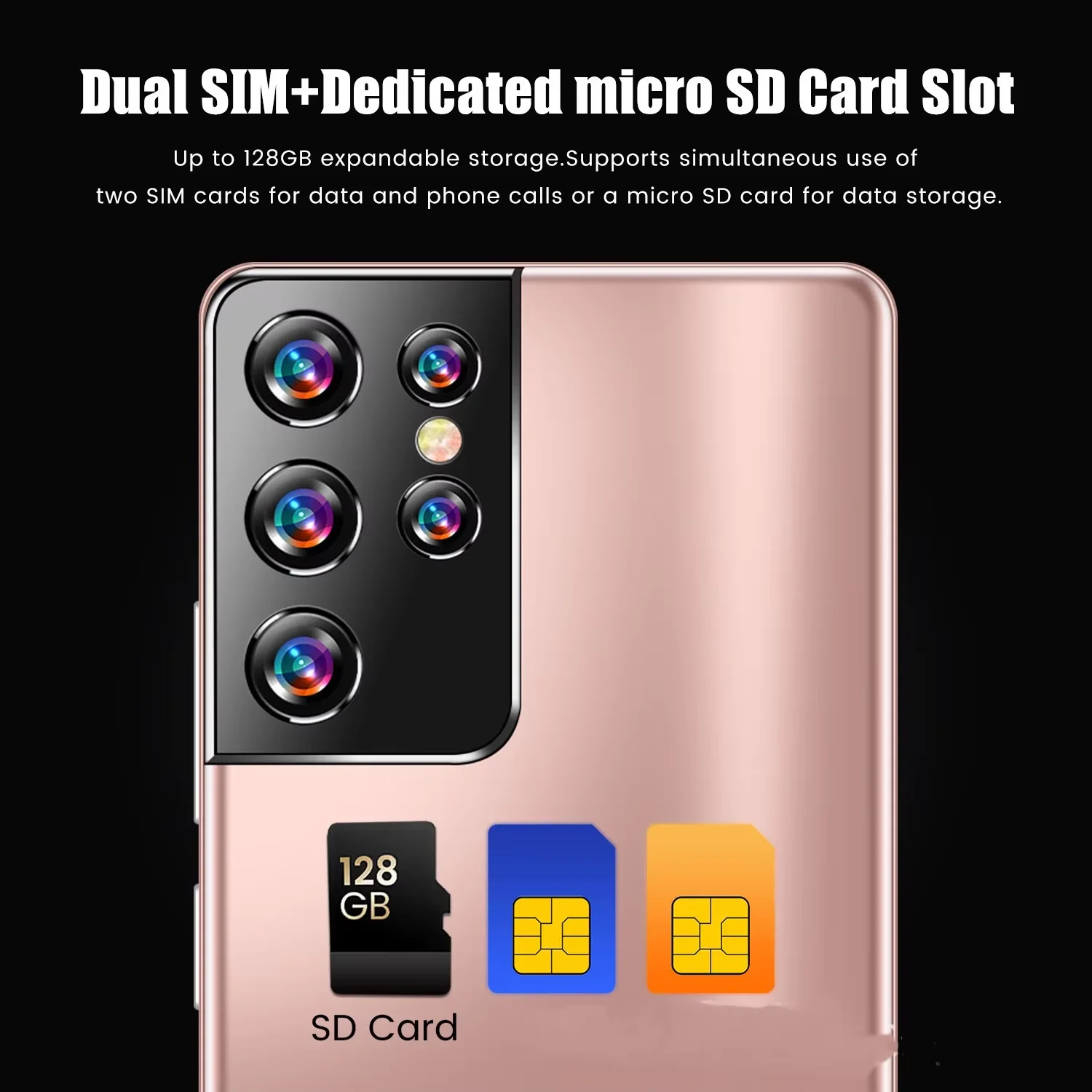 New Model S21 Ultra Inch Unlocked Mobile Phones Dual SIM 512m+4g