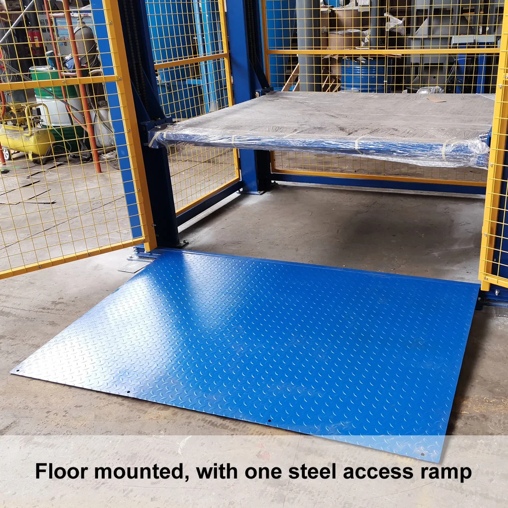 1000kg Small Dimensions Hydraulic Freight Elevator With Safe Doors and Replaced Parts
