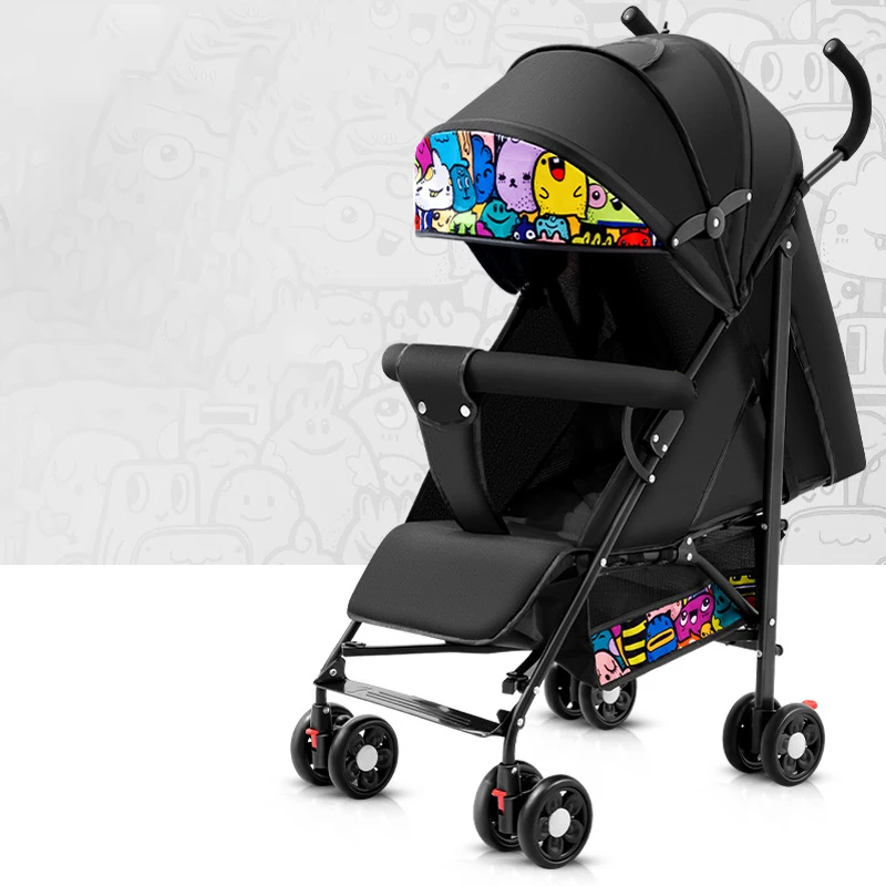 Stroller Baby 4 in 1 Simple Can Sit Can Lie Baby Portable Folding Car slip Baby Portable Umbrella Car Trolley