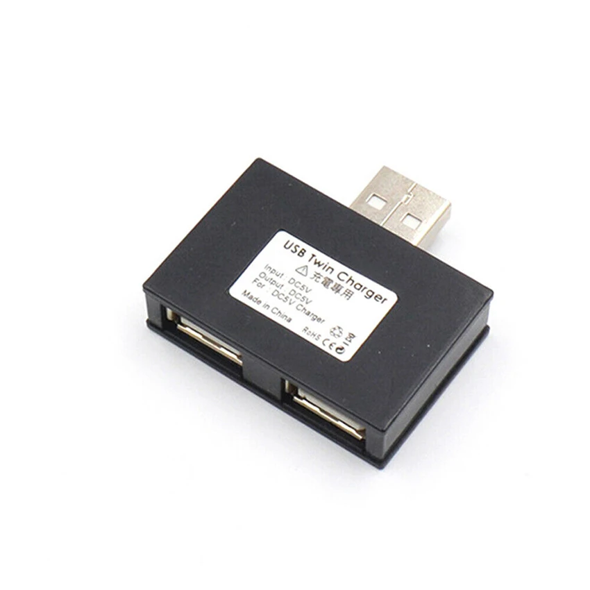 Mini 2 Port USB Hub Charger Hub Adapter USB Splitter for Phone Tablet Computer` 