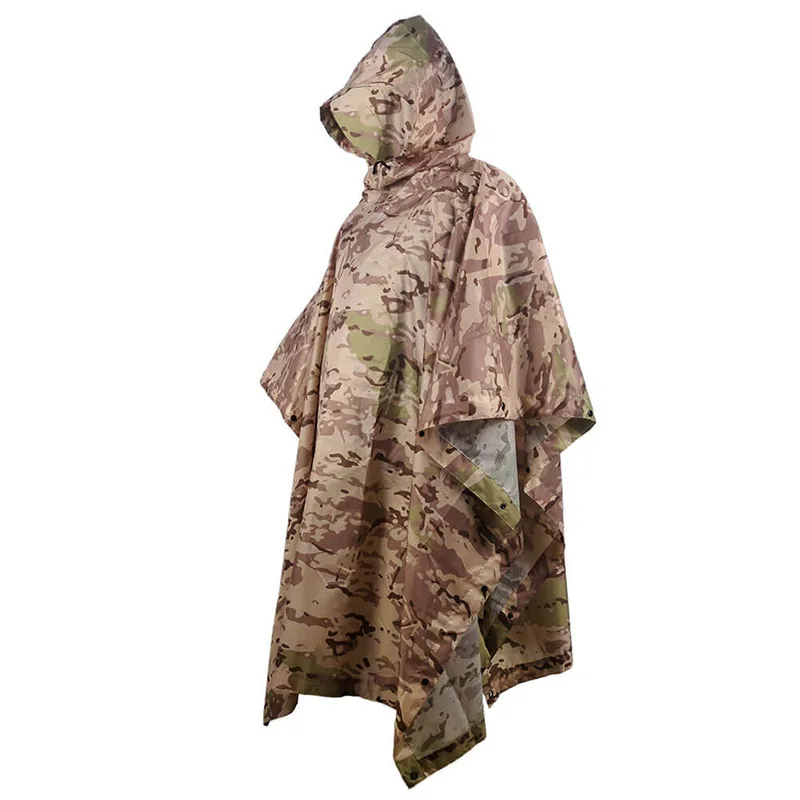 Poncho De Survie Léger - Imperméable, Coupe-vent, Isolant - 135x120 Cm - Pliable, Avec Sac De Rangement - Pour Camping, Randonnée, Urgence