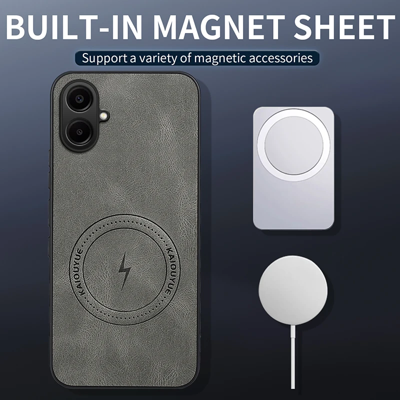 Premium Leather Case for Samsung Galaxy - Magnetic Charge