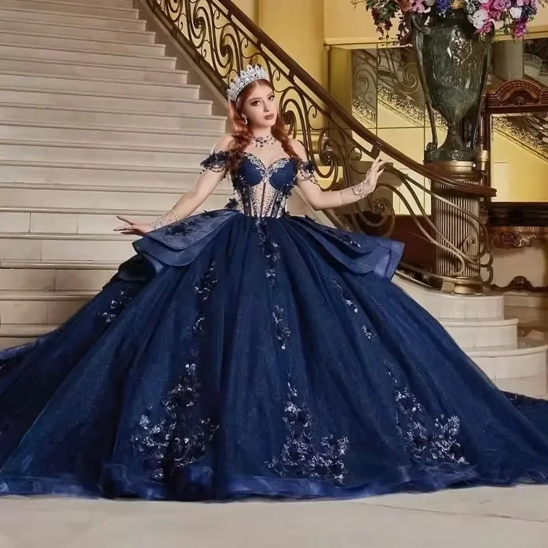 Quinceanera Dresses Navy Blue