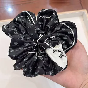 Designer Brand Sweet Forest Floral Letter Ribbon Women's Fashionable and Versatile Fresh Ponytail Headband Wholesale