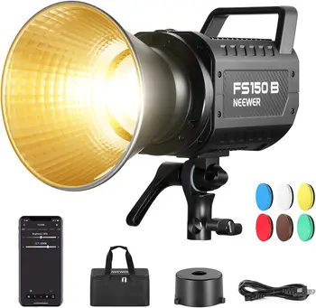 NEEWER FS150B Bi Color COB Bowens Mount Photography Continuous LED Video Light with APP Control