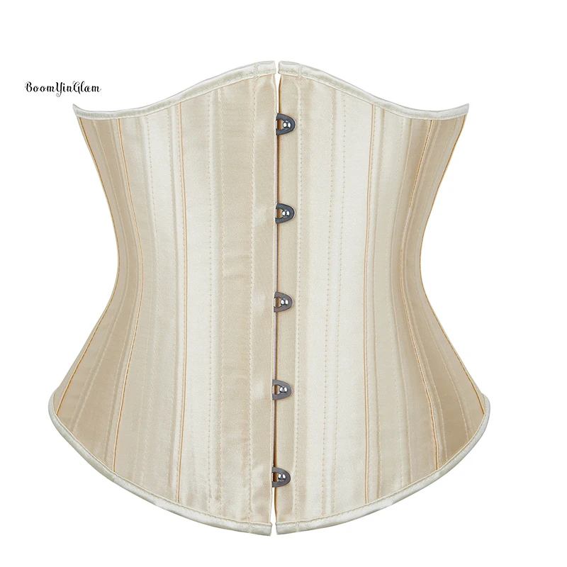 SZIVYSHI Danna Sottoseno Corsetto Waist Trainer Corpetto Bustino Body Shaper Modellante Rinforzato Con Stecche - Nero - XS - Foto 13