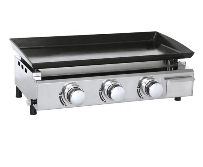 restaurant flat stainless steel table top large equipment commercial bbq gas grill gas griddle