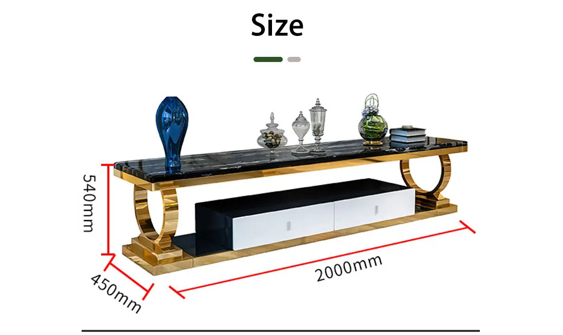 Modern Stainless Steel Meuble Tv Stand For 70 85 Inch Golden Mural Tv