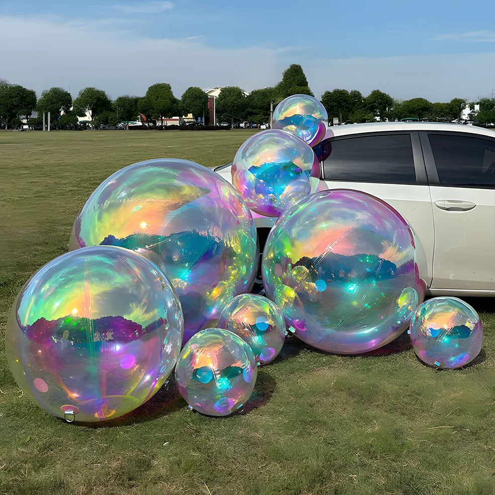 Iridescent Inflatable Mirror Ball US Local in Stock Fast Shipping for Wedding Decor Advertising Inflatables Wedding Dress