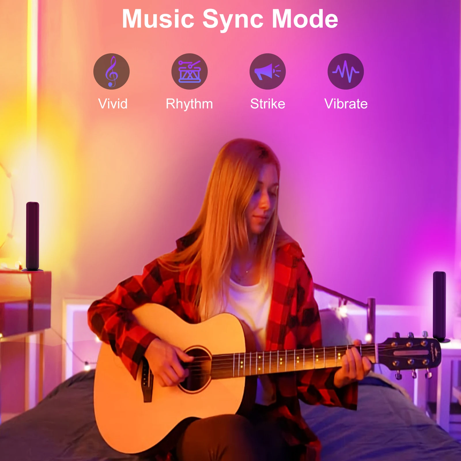 2023 Latest Arrival RGB Music Sync Ambient Gaming Lights With APP Control