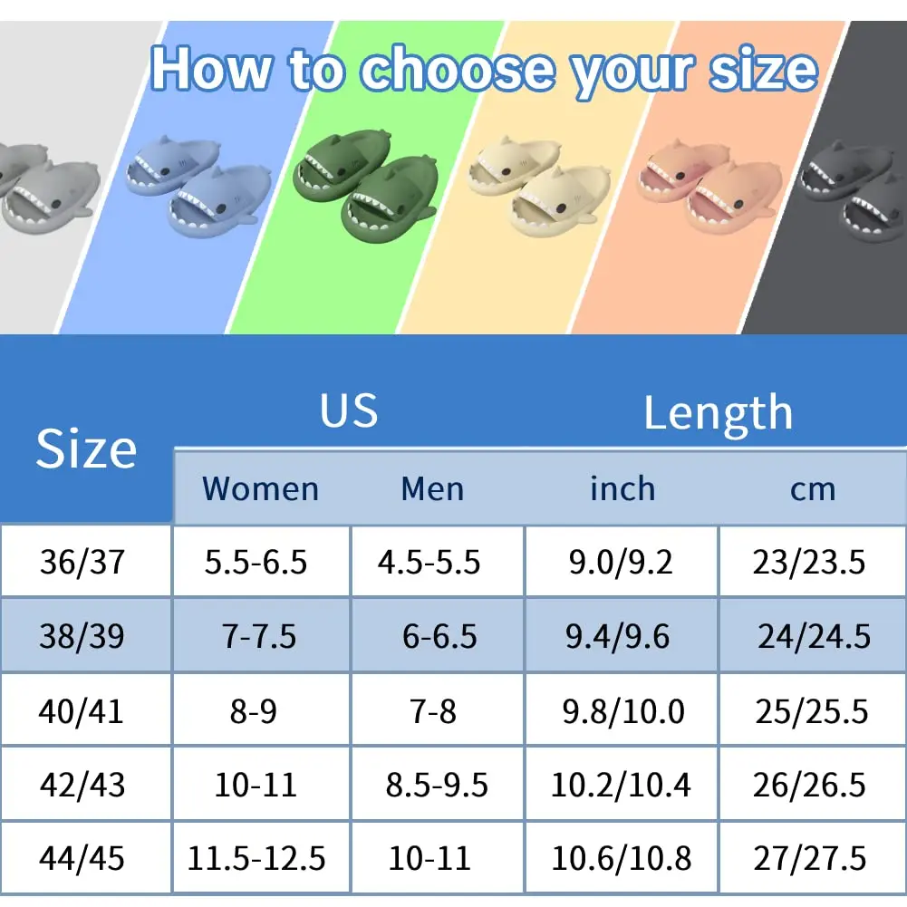 Factory Custom Logo Shark Slides Men Women Couples Shoes Kids Sandal