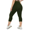 Pantalon de yoga grande taille vert armée