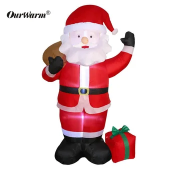 OurWarm Wholesale Led Light 6FT Festival Toy Yard Inflate Dolls Navidad Inflatables Christmas Decor Outdoor