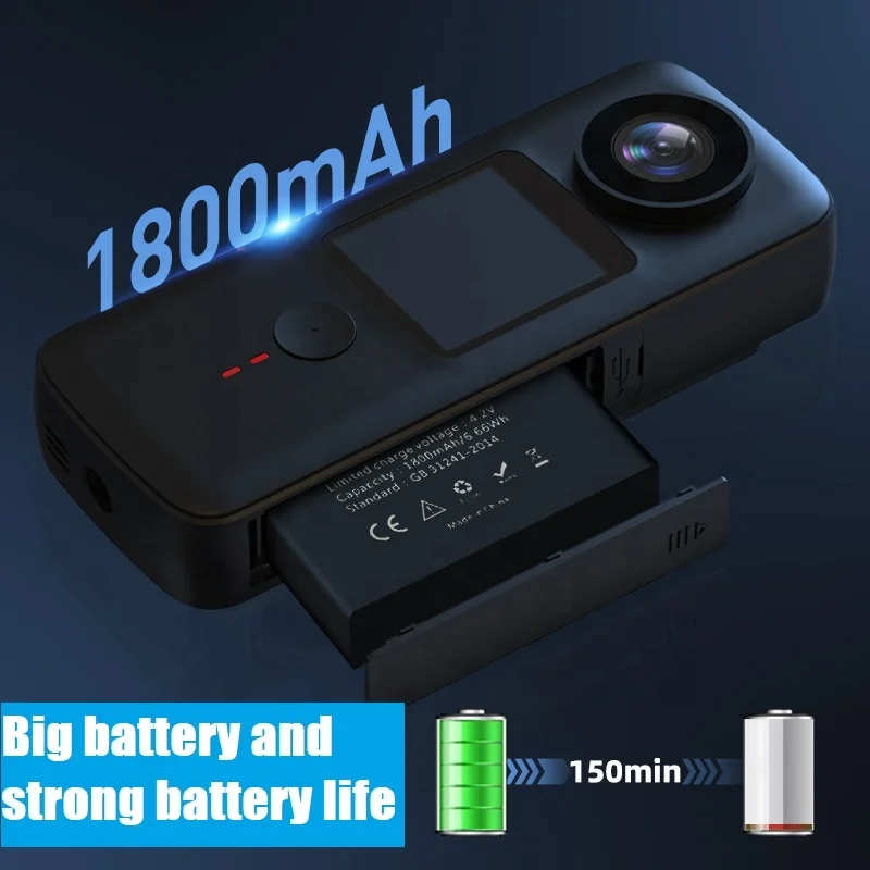 Action Cam SJCAM C110 Plus 4K - 20MP, étanche 30m, WiFi, Stabilisation 6 Axes, Avec Carte SD 32Go