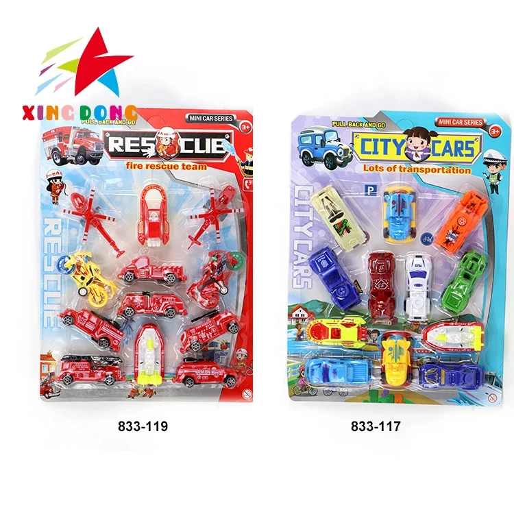 colorful new  pull back toys truck with blister card promotional small plastic toy car sets