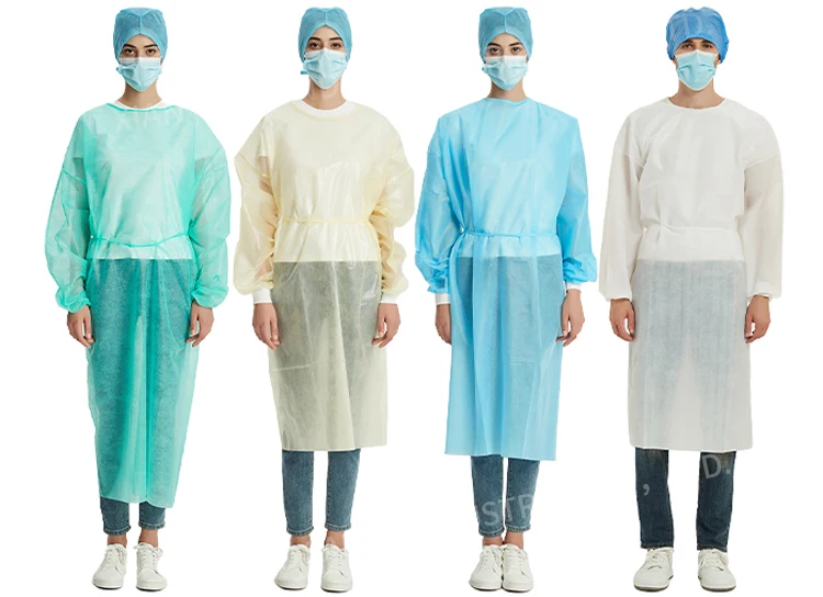 45g Sms Nonwoven Breathable Dispos Laminated Surgic Sterile Ppe Gowns