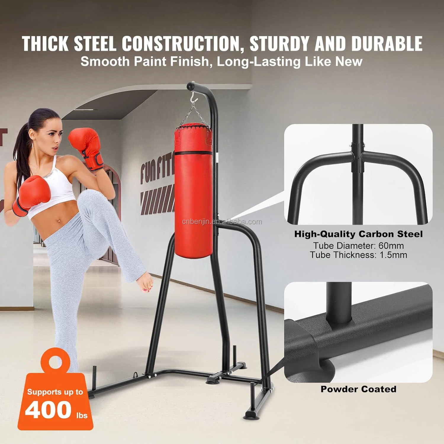 Factory Direct Sales Gym Free Standing Boxing Stand Training Boxing  Equipment Punching Bags Sand Bags Rack