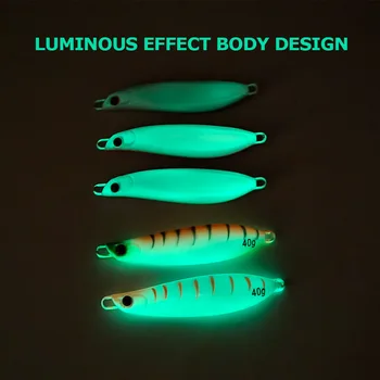 CHEERY Trail-Opening Curved Blade Lure Metal Jig Lead Fish Hook Noctilucent Bionic Sea Boat Fishing Saltwater Fish Wholesale – Metal Jig – view 5