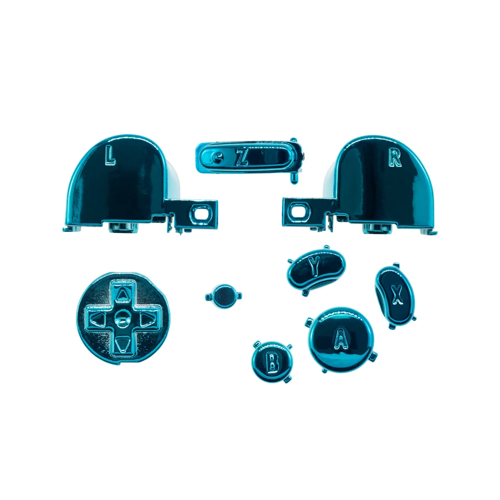 Factory Price Chrome Button Set for Nintendo Game Cube Controller Buttons Kits for Gamecube for NGC Controller Replacements