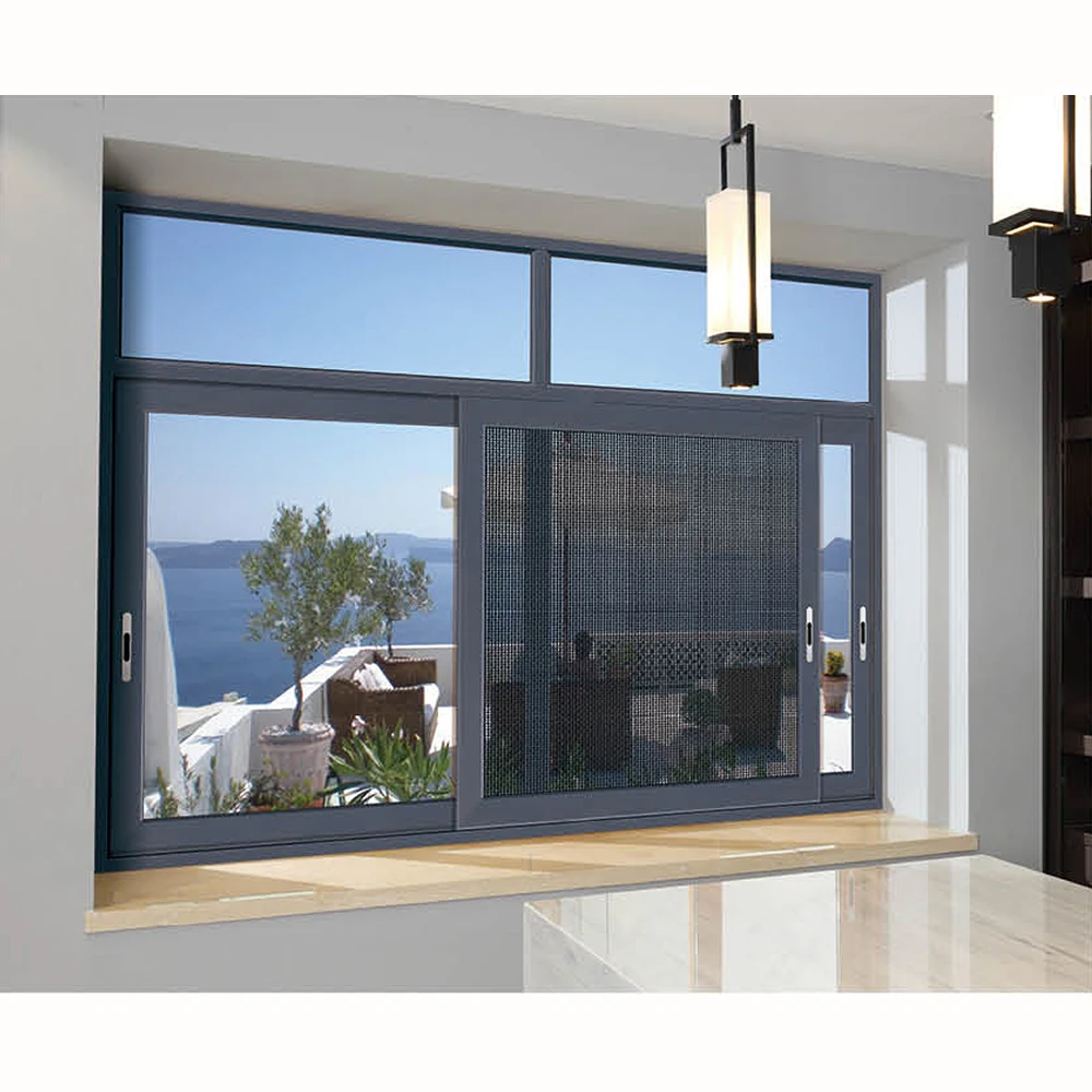 Modern Style Sliding Windows with Mosquito Net House Use Aluminum Tempered Glass Sliding Windows