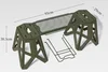 Mesa verde militar + 2 sillas