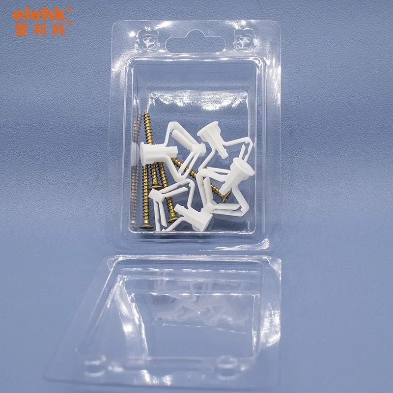 Elehk High Quality Butterfly Toggle Anchor Hollow Wall Plug Plastic Screw Plug Wall Anchor Butterfly Wall Plug