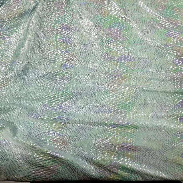 Полиэфирная, спандексовая, металлическая змеиная ткань для одежды