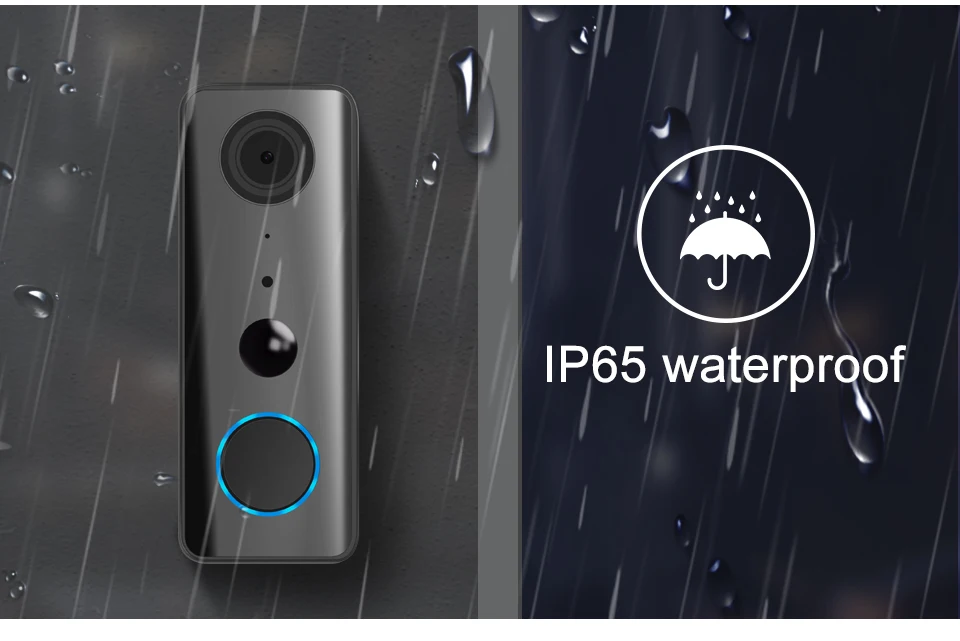 1080p Fast BLE Link Two Way Audio Support Leave Message Motion Detection Wired 5000mAh Battery Powered Video Doorbell 14