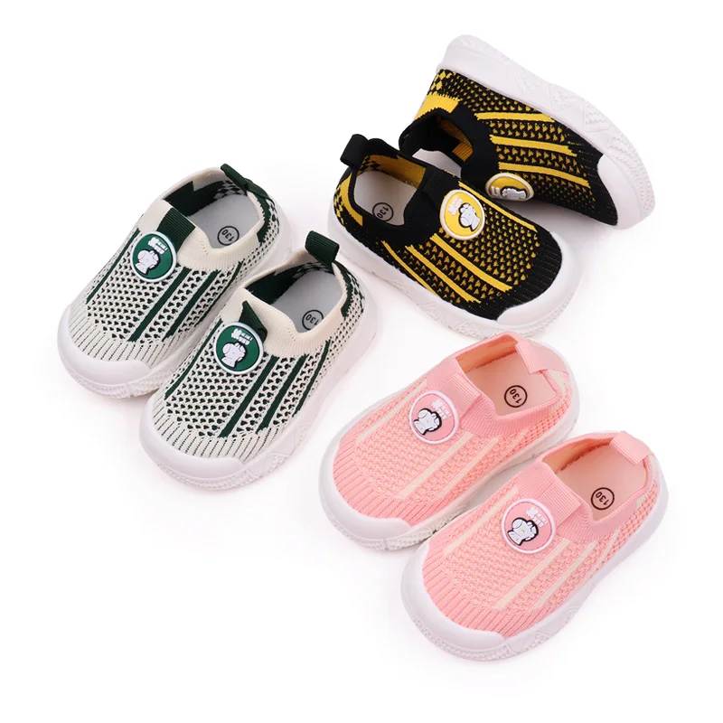 Mesh Breathable Color Matching Cartoon Baby Toddler Shoes for Girls and Boys