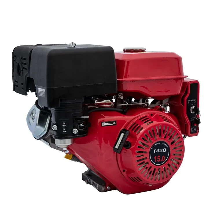 15HP горизонтальный вал Электрический старт бензиновый двигатель