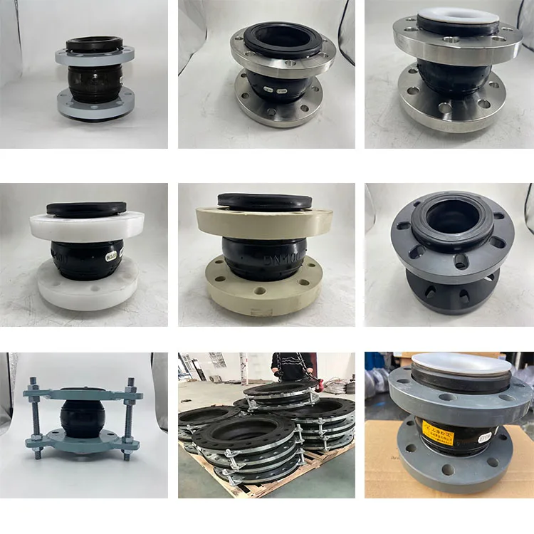 Epdm Flanged Single Sphere Rubber Expansion Joints Flexible Pipe Connector With Stainless Steel Flange