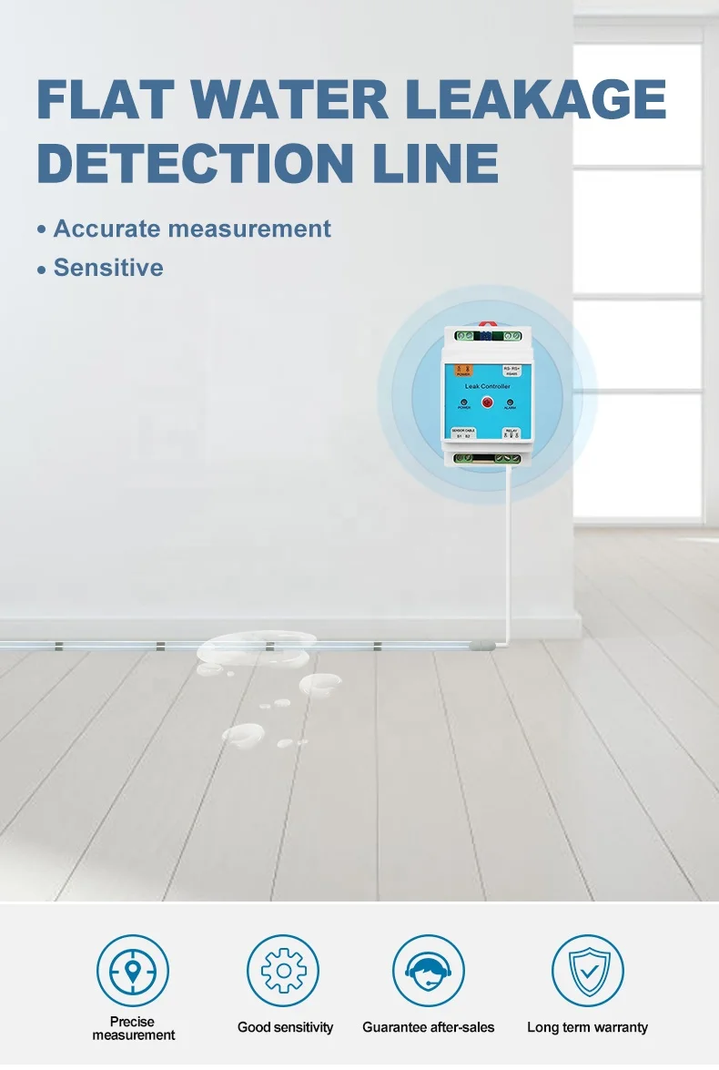 Flat Leakage Detection Tape Water Leak Detector Rope Leakage