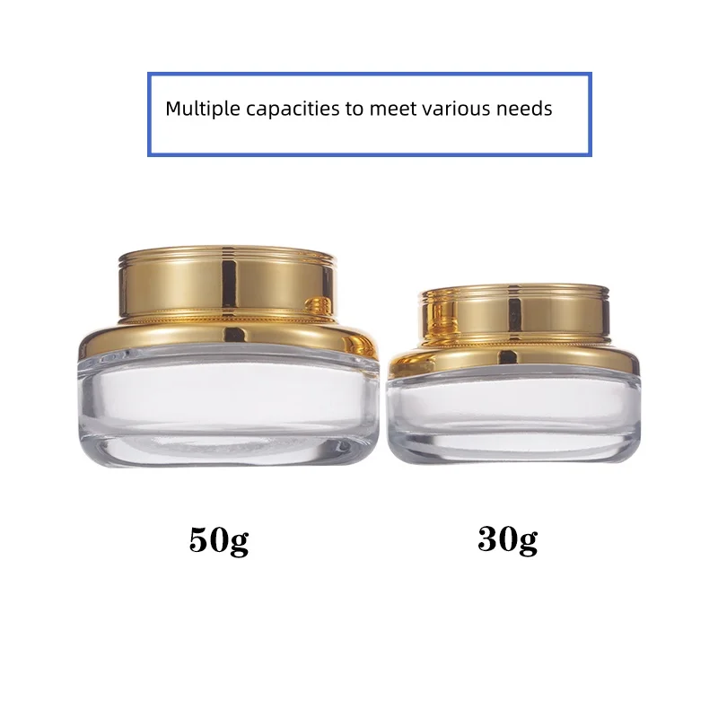 Factory Direct Cream Container 30g 50g Cream Jar Clear Luxury Cosmetic