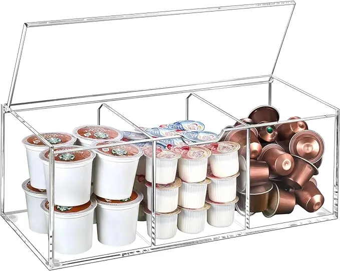 Pcmursal 2-Pack Acrylic K Cup Drawer Organizer - 12 Slots Each, Clear Coffee Pod Holder For Countertop Or Drawer