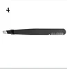 Black eyebrow tweezers with comb