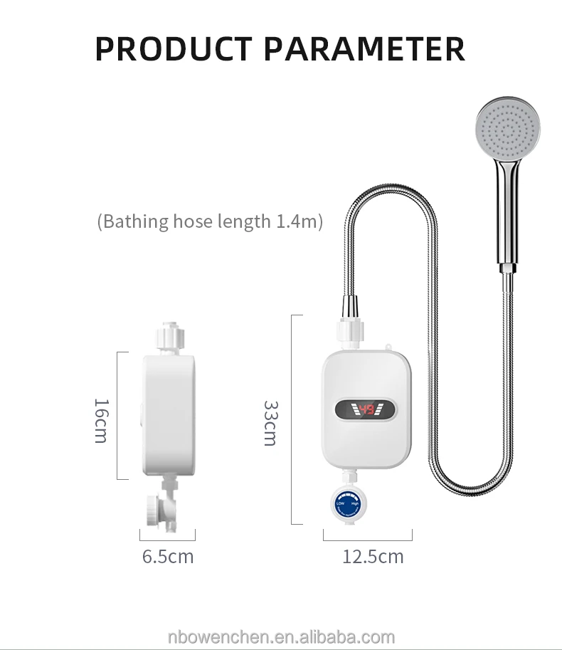 2022new Stylepump Instant Portable Tankless Electric Shower Hot Water