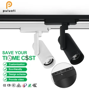 15W COB Smart Magnetic Track Light System 2 Lines 220v Beam Angle 10-55 Degree Dimmable Zigbee Surface Mounted Track Spotlight