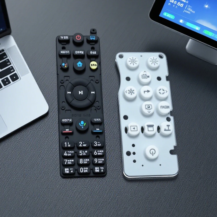 Customizable Colors Sizes Durable Anti-Slip Eco-friendly Food-Grade Silicone Remote Control Buttons Custom Shape Industrial HS