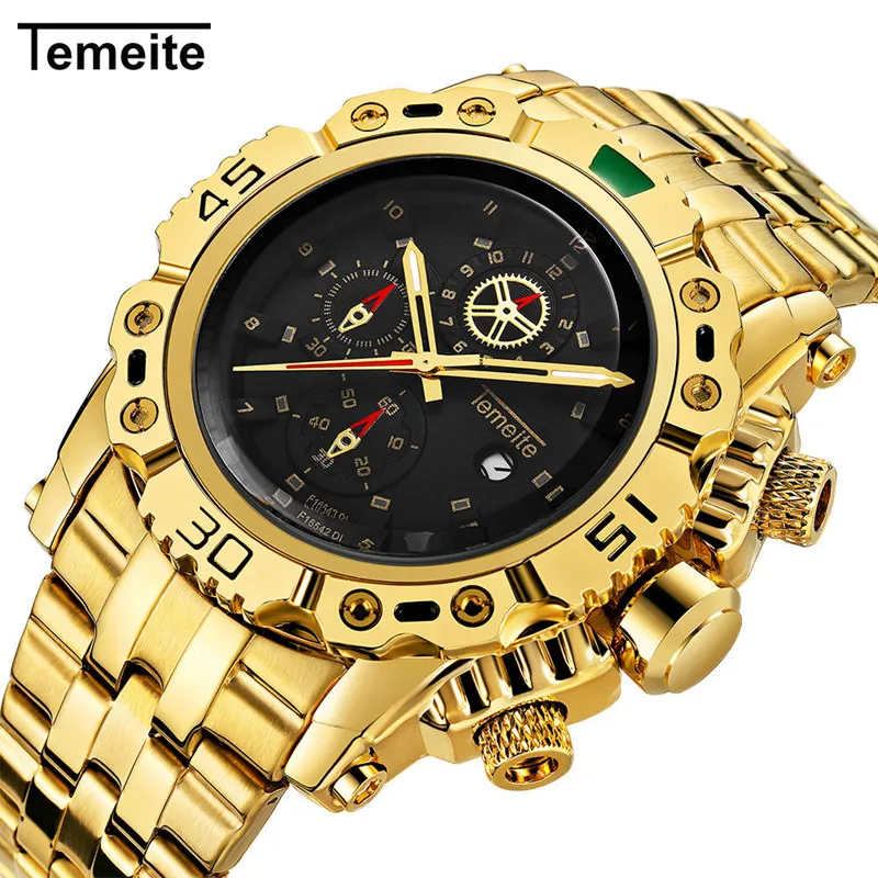 TEMEITE Exclusive Timepiece/ No Tarnishing Gold/Silver Wrist Watch +  Bracelet For Men price from jumia in Nigeria - Yaoota!