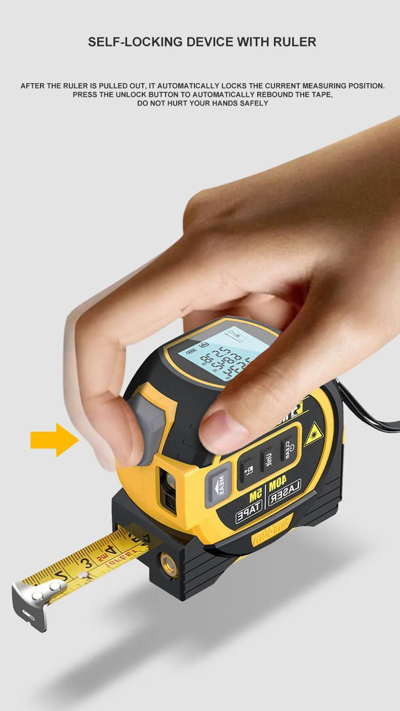 5m Tape 40m Laser Measure Tool Laser Cross Line Measuring Tool Laser