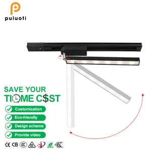 Modern 6W Floodlight Ceiling Surface 48V Cob Magnetic Track Lighting System Black Led Permanent Lighting Track for Indoor Use