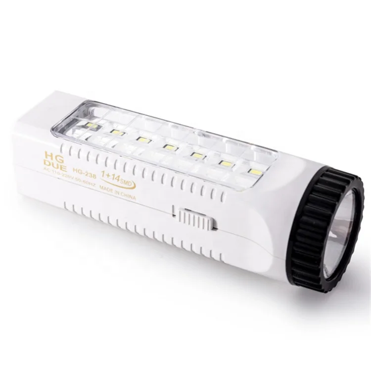 Multifunctional Flashlight Rechargeable LED Light Durable Torch With  Lead-acid Battery