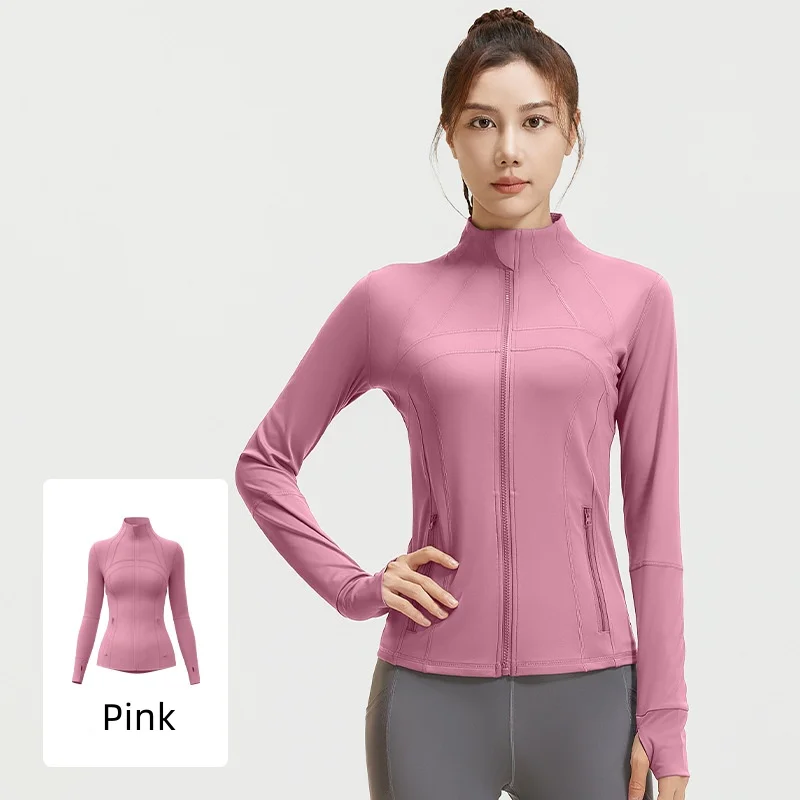 New Arrival Zip Up Long Sleeve With Pocket Gym Wear Butt Lift Workout Yoga leggings High Waist Yoga Jacket With Set For Women